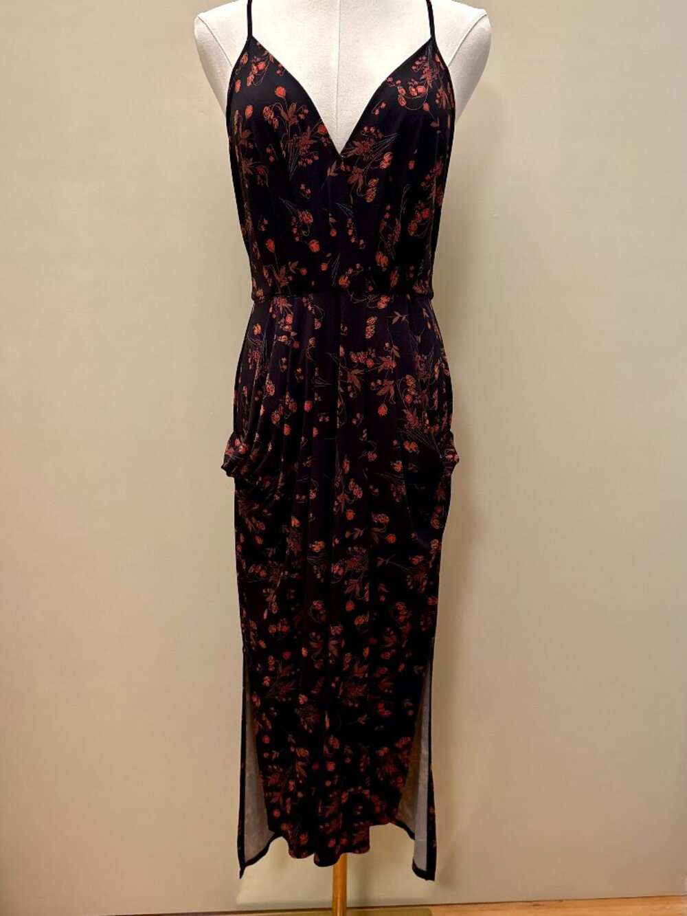 Floral Spaghetti-Strap Maxi Dress